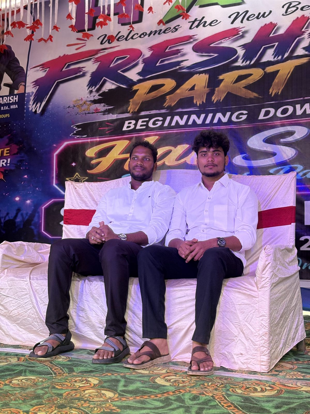 Guests seated at the Freshers Party