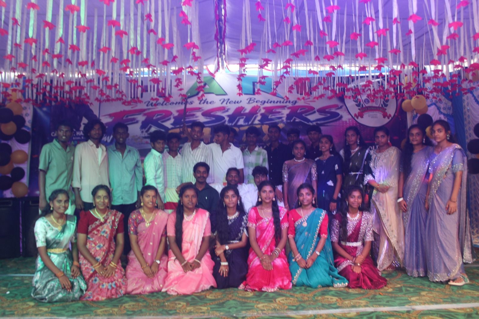 Group photo at the Freshers Party