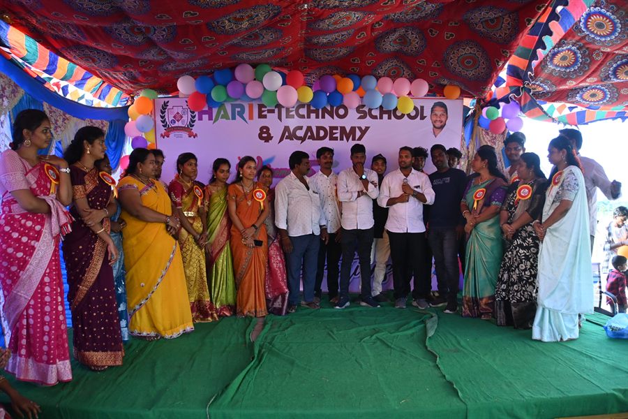 Staff group photo at a school function